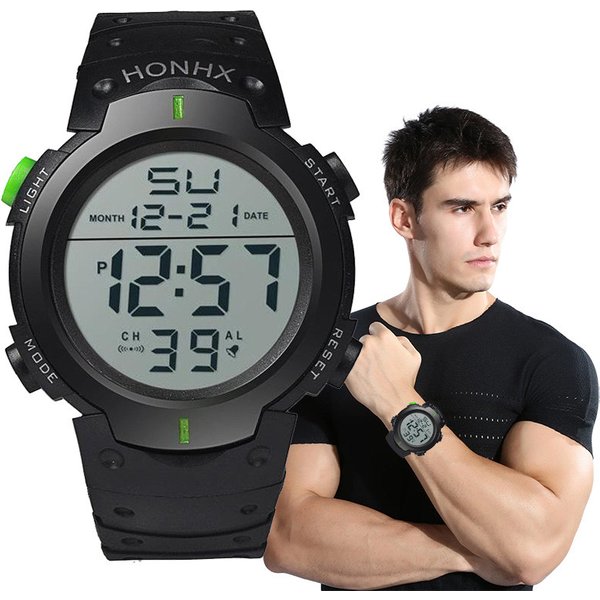 Männer Sport LED Uhren Top Marke Männer Digitale Uhr Multi-Funktionale Gummi Mann Fitnes Sportler Zeitmessung Elektronische Uhr Reloj