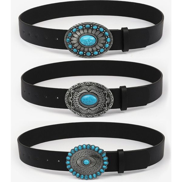 Deepeel-Ceinture style ethnique rétro pour femme, large environnement, boucles saphir de luxe, décor en relief, ceinture pour robe et pantalon, 3.8x110cm, nouveau