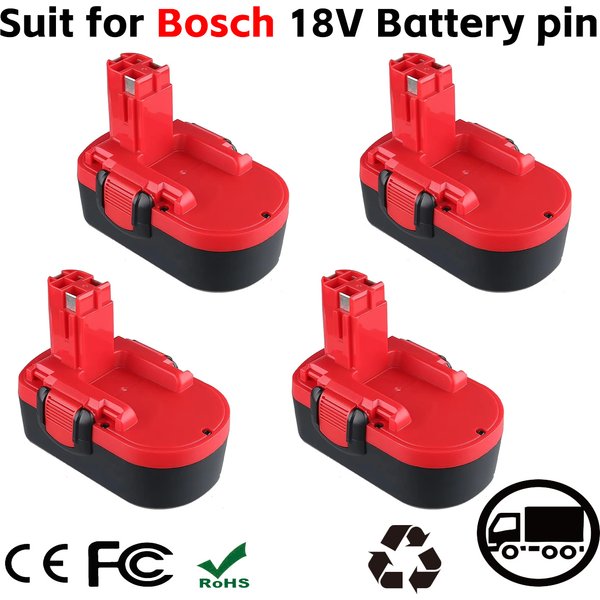 VANON 1/2/4er-Pack BAT181 18V 4,8Ah Ni-Mh Akku-Ersatz für Bosch BAT025 BAT026 BAT160 BAT180 BAT189 Werkzeugakku