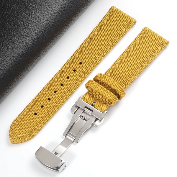 Quick Release Nylon Segeltuch Uhrenarmband 18mm 19mm 20mm 21mm 22mm 24mm Schmetterlingsschnalle Band für Omega für Seiko Armband