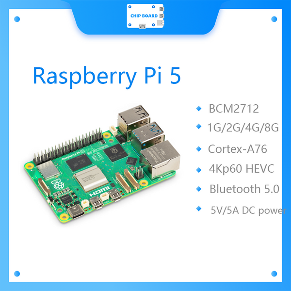 Offizielles Original Raspberry Pi 5 Cortex-A76 Linux 4 GB 8 GB Armboard Python-Programmierung PCIe Gigabit Ethernet USB3.0
