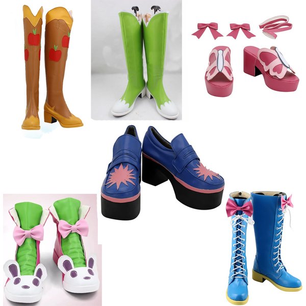 Fluttershy Twilight Sparkle Apple Jack Pinkie Cosplay Schuhe Dash Boots nach Maß