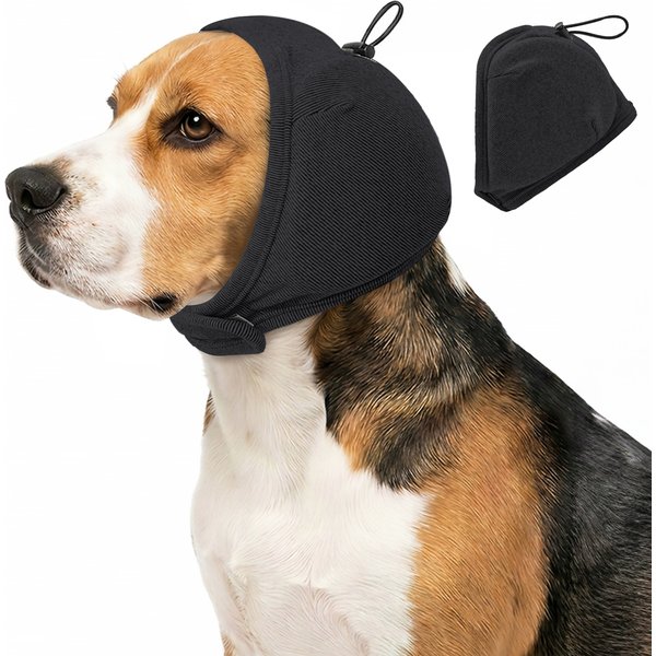 Cache-oreilles réglable pour chien, anti-anxiété, anti-bruit, doux, pour les orages, les voyages en voiture et le toilettage