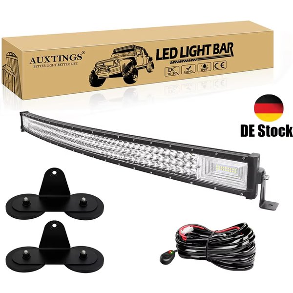 42 Zoll 540W Gebogene Offroad LED-Lichtleiste mit Starken Magnethalterungen & Kabelset 12V 24V LED-Leiste für ATV UTV SUV LKW 4x4 Boot