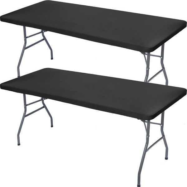 1Piece Stretch Spandex Tablecloth Elastic Fitted Picnic Table Cover Washable Folding Table Cover Rectangle Polyester Tablecloth
