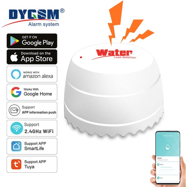 Wifi wasser leck detektor wasser flut sensor intelligentes leben app fern überwachung hochwasser alarm überlauf sicherheit