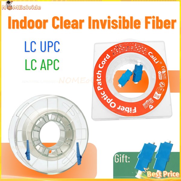 LC-LC Innenraum-Transparentes Glasfaserkabel LC APC G657A2 unsichtbarer LC/UPC Singlemode-Einzelkern-Jumper 20m 30m 50m