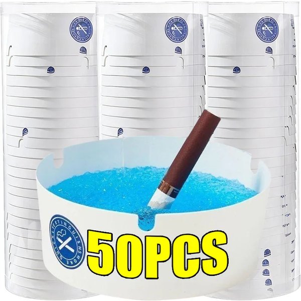 25-50 Stück Großhandel Einweg-Ascheabsorber Selbstschäumender Aschenbecher Hochwertiger Papier-Aschenbecher Geruchshemmend für Zuhause, Partys, Bars