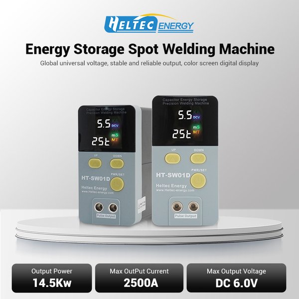 Heltec HT-SW01D 2500A Batterie-Punktschweißgerät/14,5kW Punktschweißmaschine für 18650/21700 Batterien 0,15-0,4mm Dicke Nickel