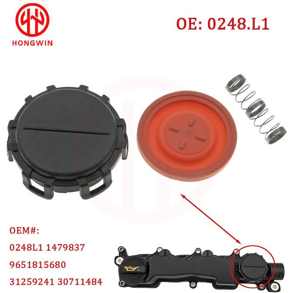 0248L1, 30711484 , 1479837 Kit de réparation de couvercle de Valve PCV de moteur avec Membrane pour citroën 1.6 HDI Berlingo C2 C3 C4 C5 Peugeot 206 307