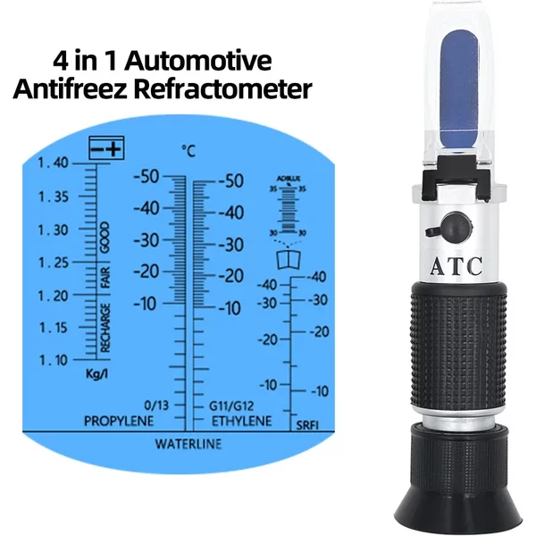 Réfractomètre portatif 4 en 1 pour voiture, testeur d'urée pour véhicule 30-35% avec ATC pour les fabricants de voitures, grande flotte, boîte de vente au détail en option