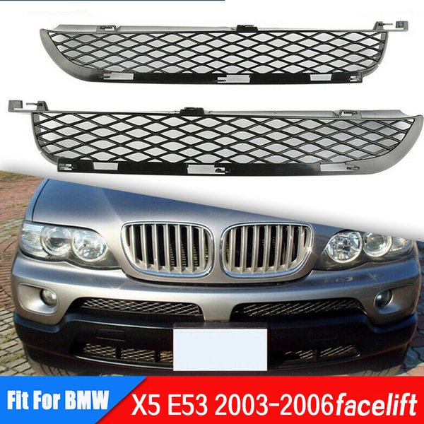 Calandre inférieure avant gauche/droite pour BMW X5 E53 2004 – 2006, accessoires de remplacement de calandre de sortie d'air 51117116397 51117116398