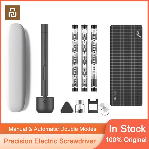 Xiaomi-Mini jeu de tournevis électriques de précision, tournevis sans fil, aste avec lumière LED, outil de réparation de bricolage, Wowstick 1F Pro