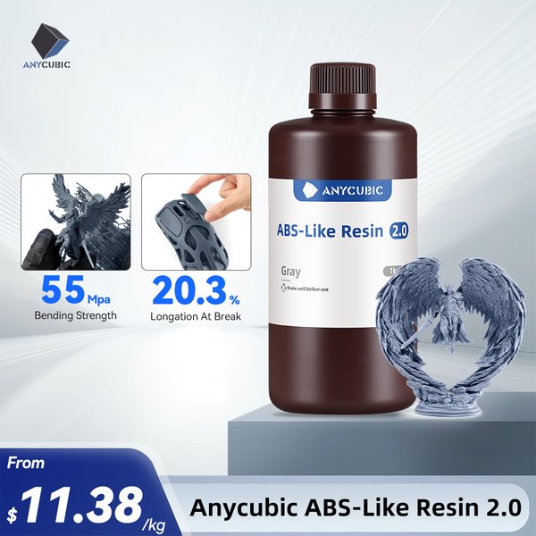 NEU Anycubic 2.0 Resin 3D-Drucker Photopolymer ABS-ähnliches Harz Höhere Zähigkeit und Widerstandsfähigkeit Schnelle Aushärtung Hochpräzises Harz