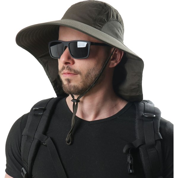 Chapeaux de pêcheur d'été pour hommes et femmes, Protection solaire d'extérieur et Anti-éclaboussures, ombrage solaire, Anti-ultraviolet, châle, casquette d'extérieur unisexe