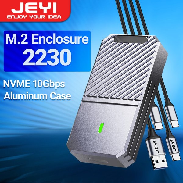Guitare YI 2230 NVMe SSD boîtier, PCIe USB3.2 10Gbps aluminium M.2 boîtier portable externe à semi-conducteurs, prend en charge UASP TRIM