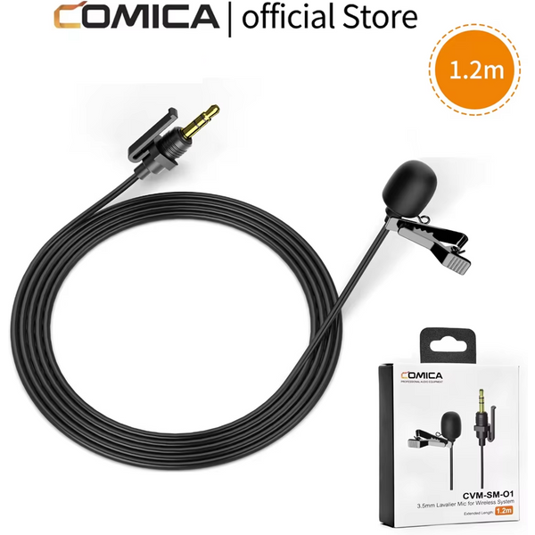 COMICA CVM-SM-O1 Lavalier Microphone For Wireless Microphone Omni directional Wired Lapel Microphone With Locking Buckle