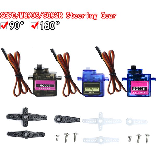 Électronique intelligente Rc Mini Micro classique Servo testeur SG90 MG90S SG92R engrenage en plastique pour Arduino modèle hélicoptère bateau bricolage