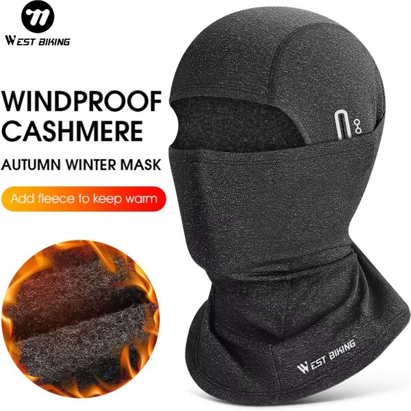 WEST BIKING Warm Winter Balaclava Fleece Cycling Cap Windproof Men Women Sport Scarf Ski Bicycle Motorcycle Running Neck Warmer