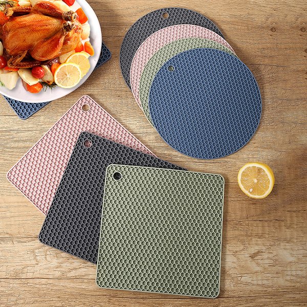 Tapis en Silicone multifonction résistant à la chaleur, 2/4 pièces, sous-verres pour tasses de boissons, tampons antidérapants, porte-Pot, napperon de Table, accessoires de cuisine