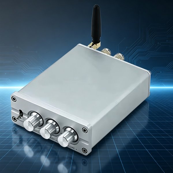 YJCO D100B Dual-Core-Leistungsverstärker TPA3116 Hochleistungs-100W 2.0 Hifi Digital Bluetooth 5.0 mit Höhen- und Bassregelung für Heim-Audio