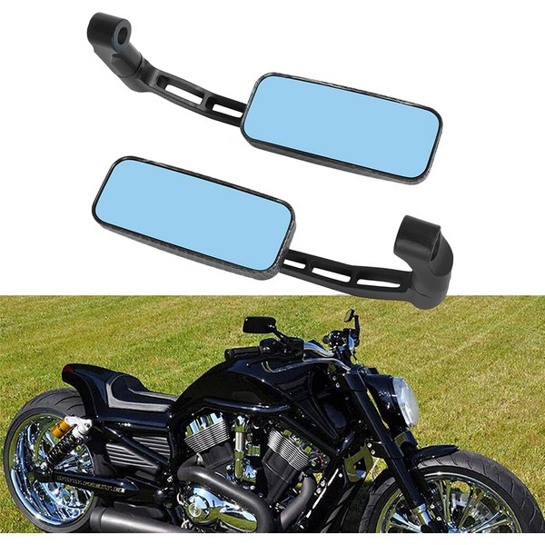 2pcs Motorcycle Modified Aluminum Rearview Reverse Side Mirrors Anti-Glaring Motorcycle Square Rearview Mirror