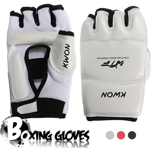 Gants de boxe demi-doigt de qualité, mitaines, sac de sable, protecteur TKD, MMA, Muay Thai, Kick Boxing Training, Sanda Karaté