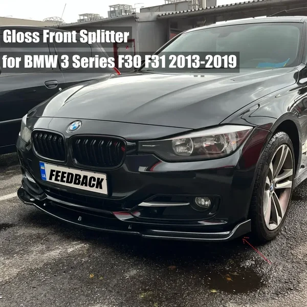Pour BMW série 3 F30 F31 2013-2019 voiture pare-chocs avant lèvre Spoiler séparateur diffuseur corps Kit Tuning ABS Canard lèvre protecteur couverture