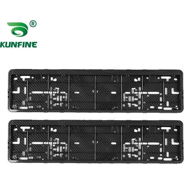 Support de plaque d'immatriculation européen style carbone, étanche, avec fixation, pour une paire de plaques.