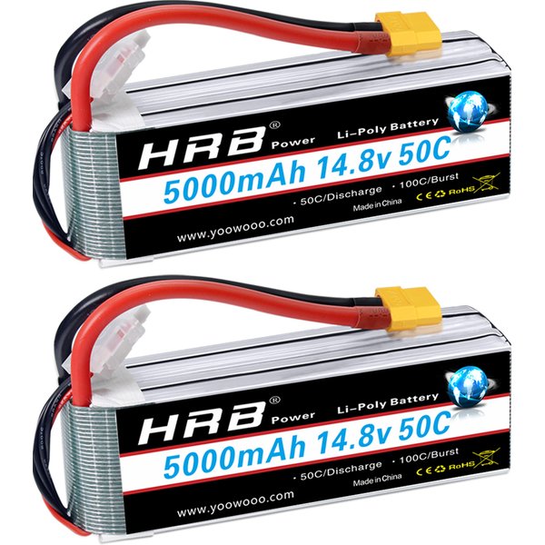 HRB 4S Lipo Batterie 14,8 v 5000 mah RC Batterie 50C Mit XT60 Stecker für RC Auto lkw Tank RC Flugzeug drohnen hubschrauber RC DIY