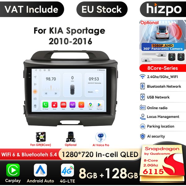 Für kia sportage 2010 2011 2012 2013 2014 2015 2016 2din auto android radio multimedia player 2 din autoradio video gps navi wifi