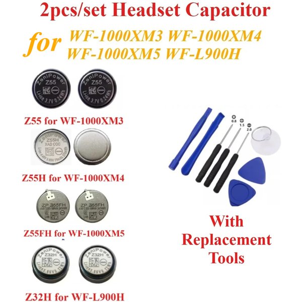 2pieces Headset Capacitor Z55 Z55H Z55FH Z32H for WF-1000XM3 WF-1000XM4 WF-1000XM5 WF-L900H Replacement Capacitor