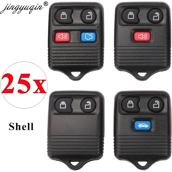 jingyuqin 25pcs / lot 3/4 Boutons Fob à distance clé Shell pour Ford Focus complète Évasion Mustang Explorateur Lincoln Town Sport