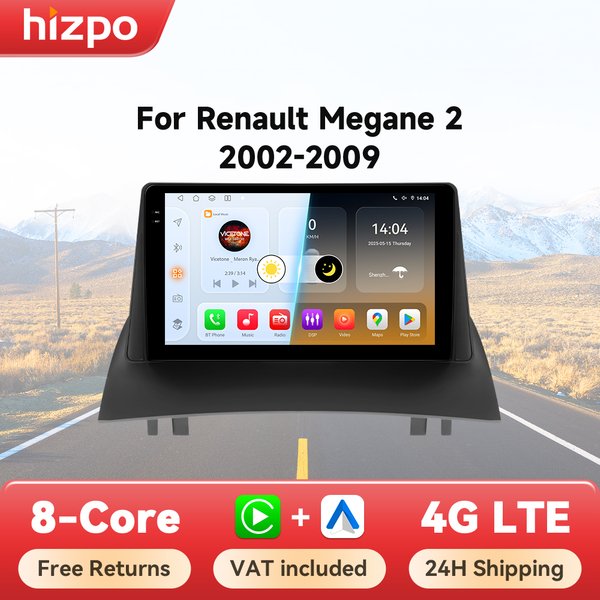 Hizpo Auto Intelligente Systeme Smart Radio für Renault Megane 2 2002-2009 GPS Drahtlose CarPlay Android Auto Autoradio 6115 8 + 128G