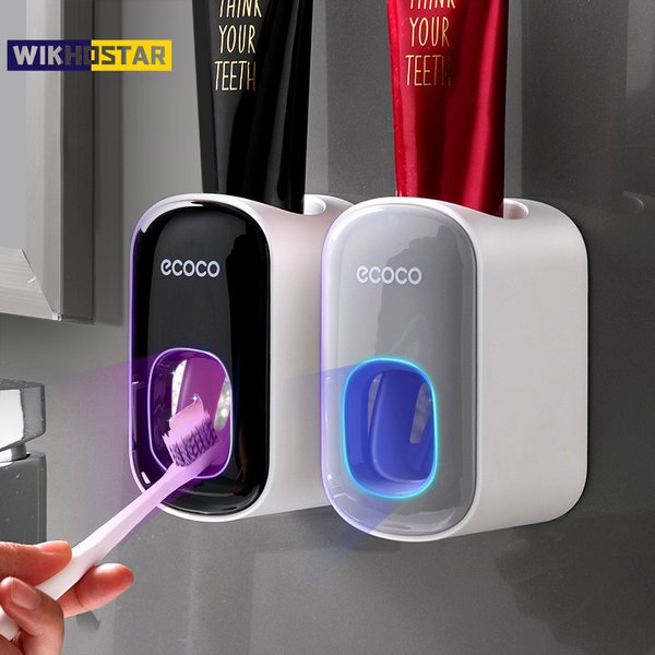 WIKHOSTAR distributeur automatique de dentifrice ensemble d'accessoires de salle de bain presse-dentifrice mural support de dentifrice