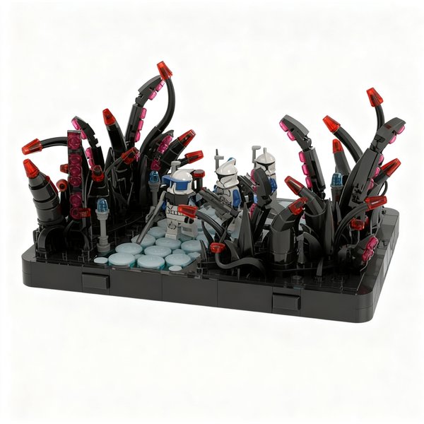 596-teiliges MOC The Darkness Umbara - Diorama Sternenschlacht-Modell Bausteine Konstruktion Weihnachtsgeschenk Spielzeug Kreatives Handwerk