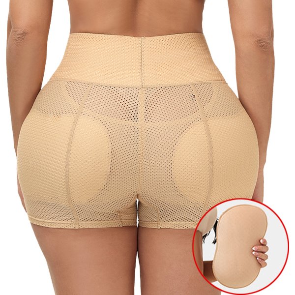 Rehausseur de hanche, coussin de fesses, culotte rembourrée, culotte de contrôle, levage des fesses, maille, petit trou