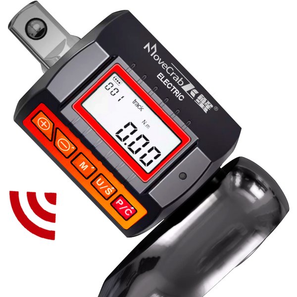MoveCrab Digitaler Drehmomentadapter 1/2" Antrieb Inklusive Adapter für 3/8" und 1/4" Elektronischer Drehmomentschlüssel Fahrrad-Set Autoreparatur Fahrrad