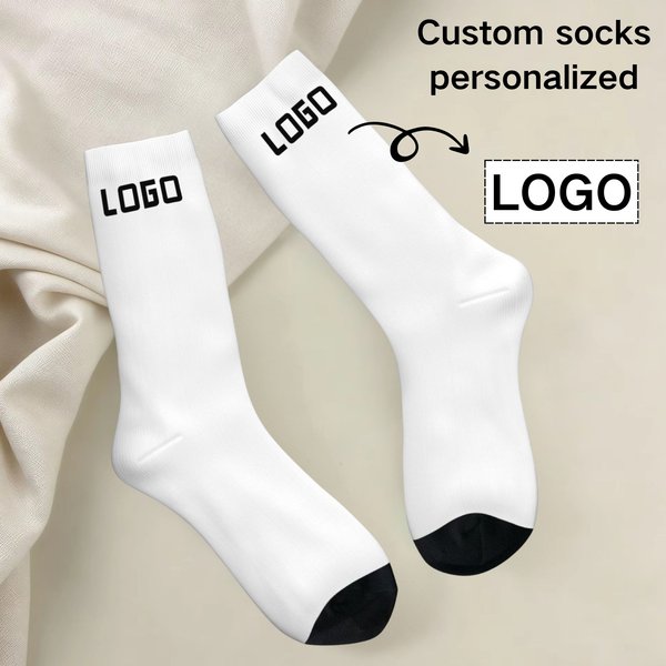 Chaussettes personnalisées avec logo facial, avec texte, Photo, chaussettes personnalisées, confortables et chaudes, cadeau d'anniversaire pour amis
