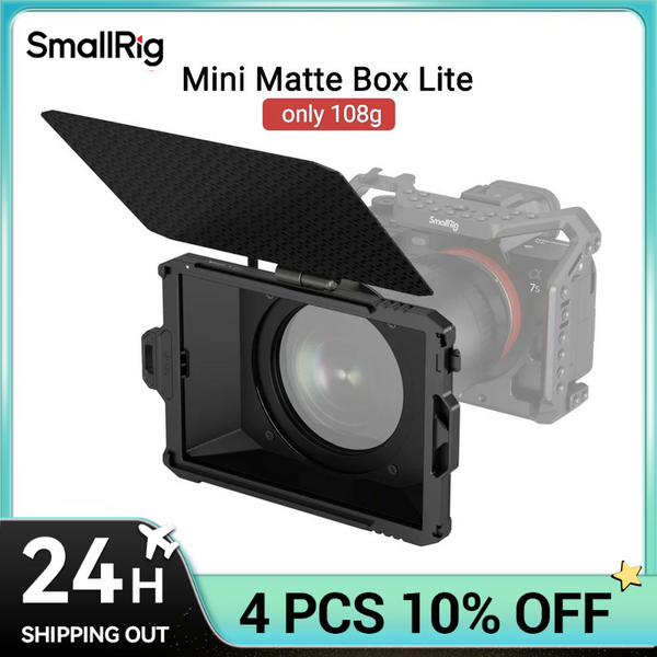SmallRig – Mini boîte mate universelle Lite pour SONY, pour appareil photo CANON, drapeau supérieur en Fiber de carbone, plusieurs filtres, pèse seulement 108g 3575