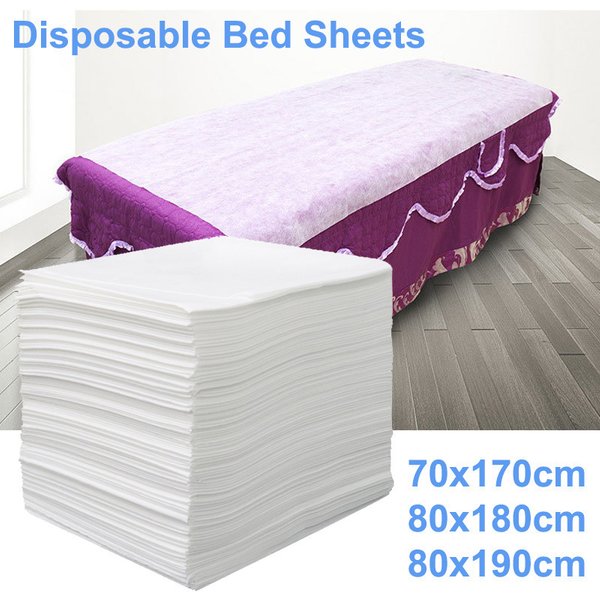 Draps de lit jetables pour Salon de beauté, Spa, fins et épais, SMS, Non tissés, respirants, jetables, pour voyage, hôtel