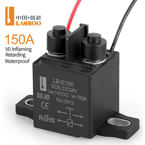 LANBOO 150A Hochstromrelais für Motorräder und modifizierte Fahrzeuge, 12V 24VDC, GM-Dampfschiff-kompatibel