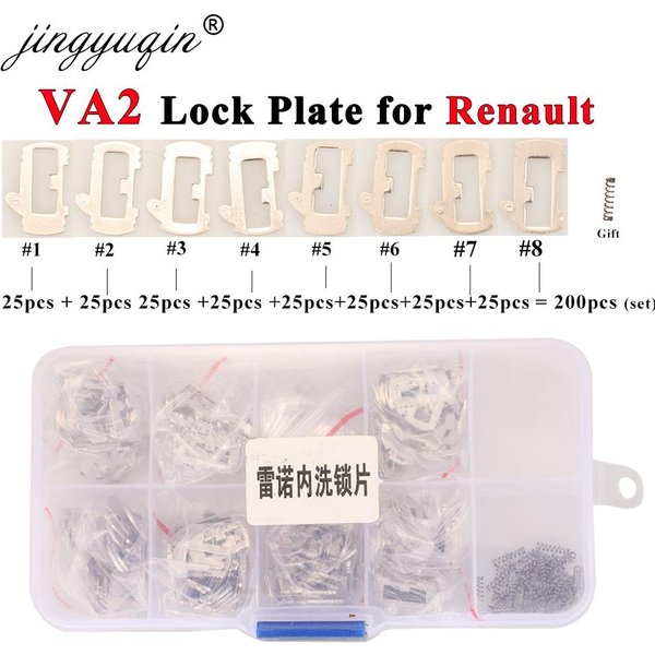 Jingyuqin-Plaque de Verrouillage VA2 pour Renault, 200 Pièces/Ensemble, Fraisage Nik, Serrures Automobiles, Analyste d'Accessoires de Réparation