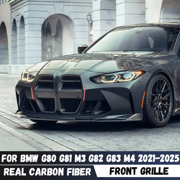 For BMW G80 G81 M3 G82 G83 M4 2021-2025 Real Carbon Fiber Front Bumper Kidney Grille Racing Grille BodyKits
