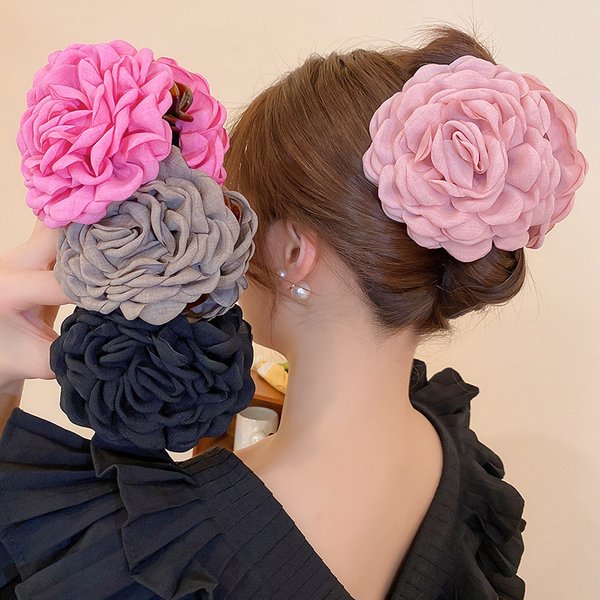 Damen-Haarklammern mit großer Blume, 2023, neu in Vintage-Mode, Kopfbedeckung, einfache Haar-Accessoires in großen Größen für Frauen, Geschenk