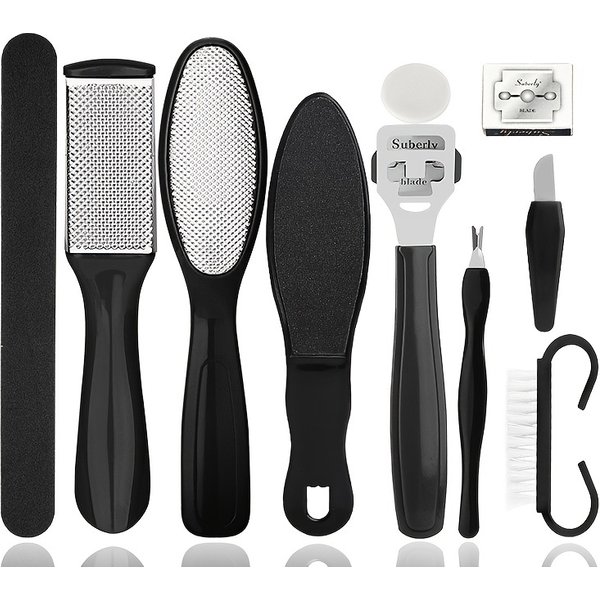 8-in-1 Professional Pedicure Kit: Get Soft, Smooth Feet with Stainless Steel Foot Care Tools!