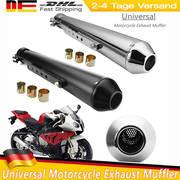 Universal Motorrad Auspuff Retro Vintage Klassische Galvanik Escap Moto Für Harley Cafe Racer Bobber CG125 SR400