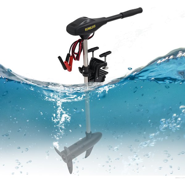 40-Pfund-Elektromotor mit einziehbarem Stab, 12-V-Elektro-Außenbordmotor, universell für Schlauchboote, Kajaks und kleine Schiffe.