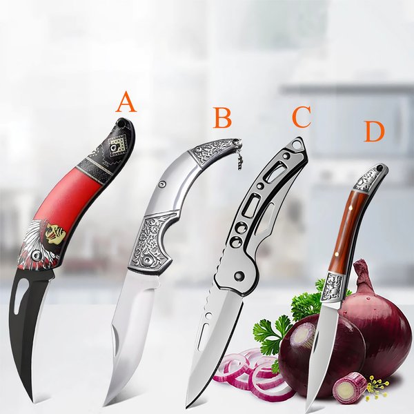 1/2/4PCS, Klappmesser Edelstahl Klapp Obst Gemüse Peeling Schälmesser Kochmesser Tragbares Messer Küchenmesser
