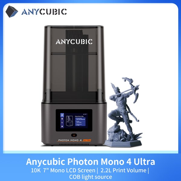 ANYCUBIC Photon Mono 4 Ultra 3D-Drucker 10K 7'' Hochauflösender Bildschirm UV-Harz Hochgeschwindigkeits-3D-Druck Größe 236mmx231mmx430mm